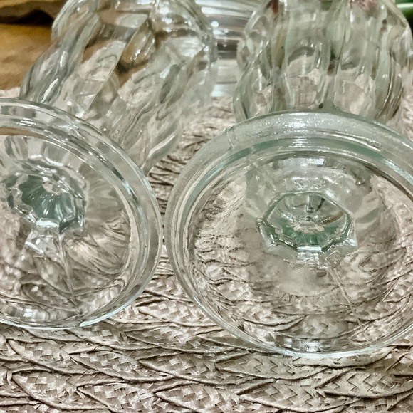 Vintage Kig Malaysia Set 3 Pressed Glass Ice Cream Sundae Glasses - Picture 5 of 6